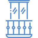 blue balcony icon